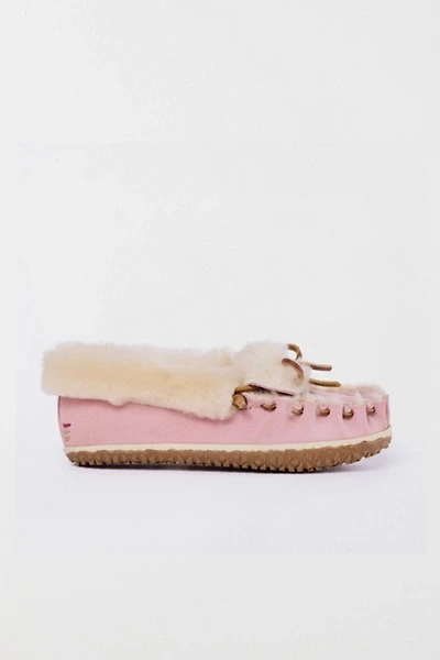 Minnetonka Suede Ultimate Sheepskin Slippers