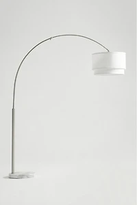 Brightech Mason LED Marble Base Arc Floor Lamp