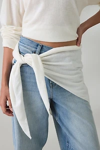 Lioness Olsen Scarf Detail V-Neck Long Sleeve Top