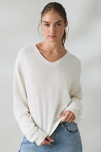 Lioness Olsen Scarf Detail V-Neck Long Sleeve Top