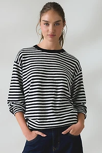 Lioness Olsen Scarf Detail Crew Neck Long Sleeve Top