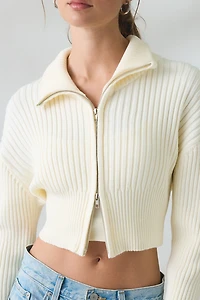 Lioness Priority Zip-Up Mock Neck Sweater