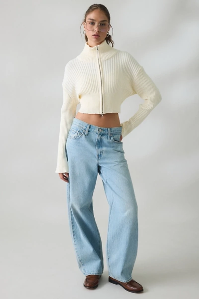 Lioness Priority Zip-Up Mock Neck Sweater