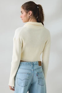 Lioness Priority Zip-Up Mock Neck Sweater