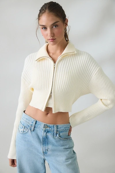 Lioness Priority Zip-Up Mock Neck Sweater