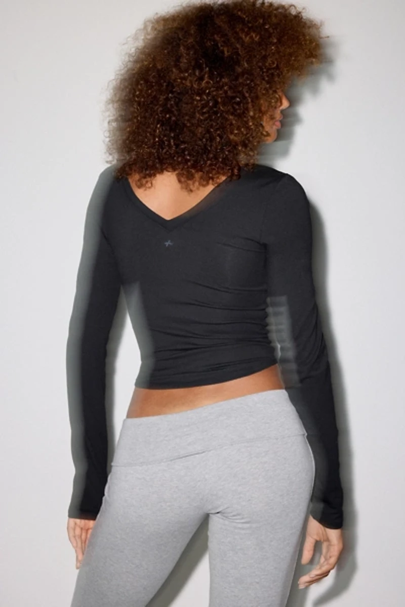 Out From Under Bec Double V-Neck Long Sleeve Tee