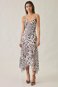 Motel Vakare Dalmation Spot Asymmetric Maxi Dress