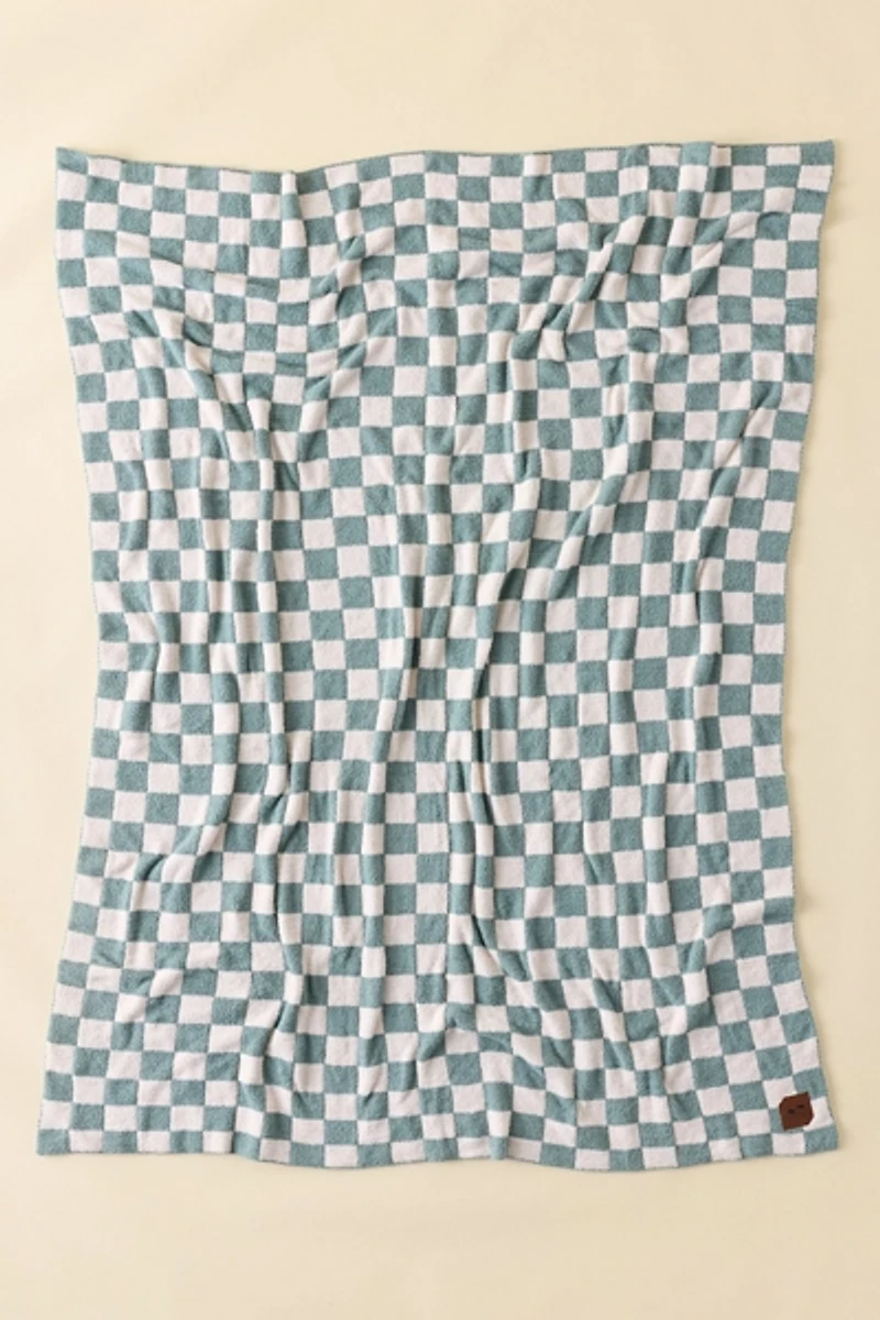 Slowtide Mate Checkered Plush Knit Throw Blanket