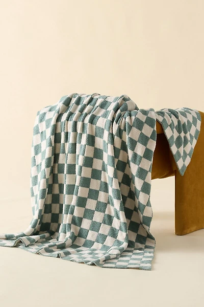 Slowtide Mate Checkered Plush Knit Throw Blanket