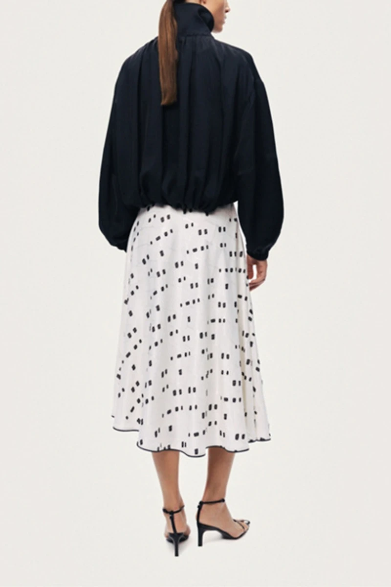 Nocturne High-Neck Gathered Jacket