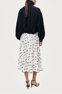 Nocturne High-Neck Gathered Jacket