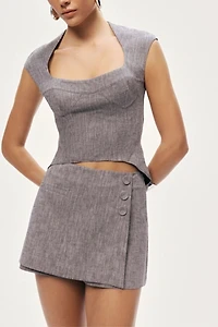 Nocturne Open-Back Tailored Top