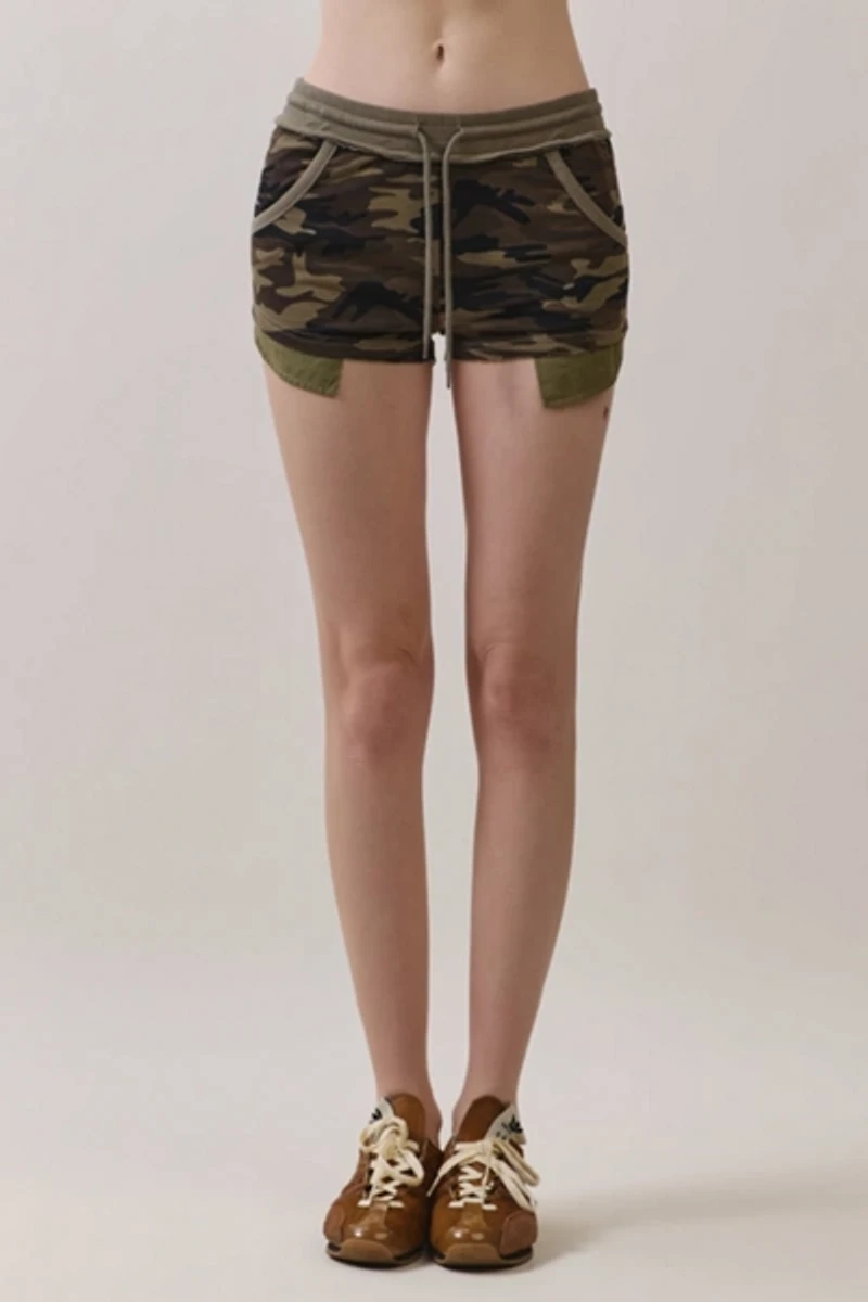 Personal Code Camo Print Shorts