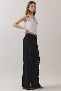 Personal Code Halle Distressed Wide Pants