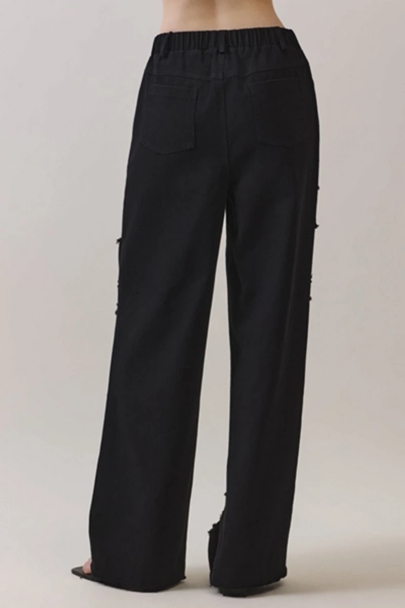 Personal Code Halle Distressed Wide Pants