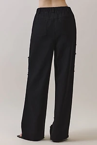 Personal Code Halle Distressed Wide Pants