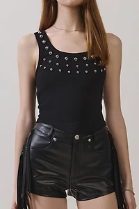 Personal Code Odette Studded Ribbed Tank Top