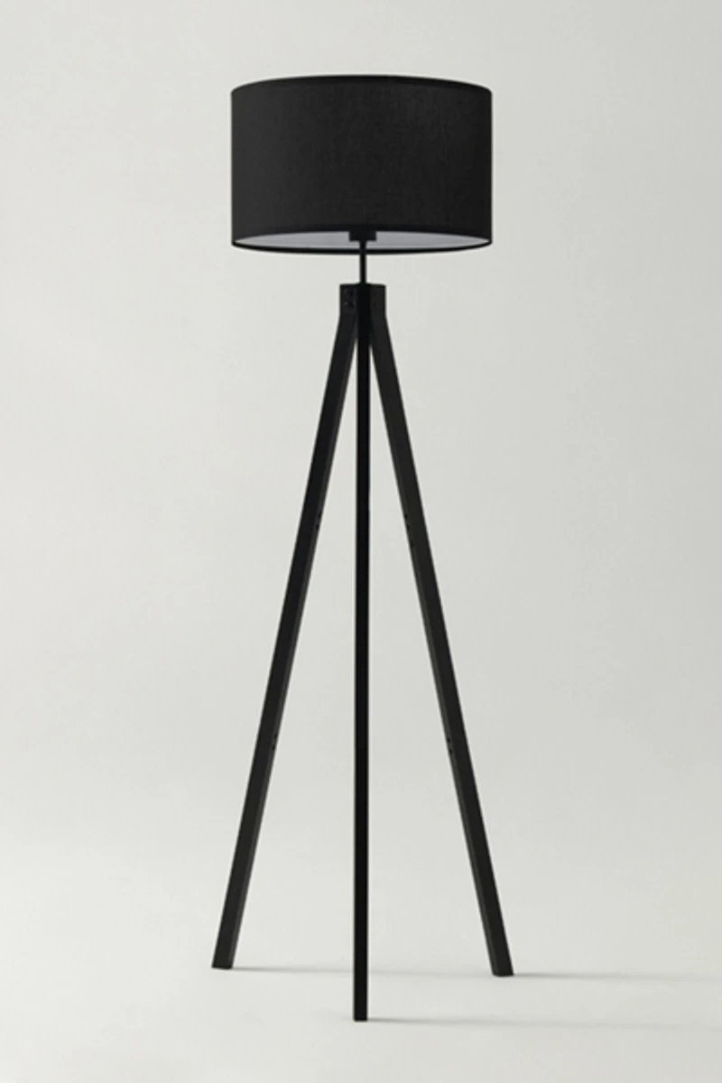Brightech Eden LED Tripod Wood Floor Lamp