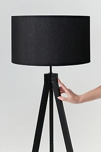 Brightech Eden LED Tripod Wood Floor Lamp