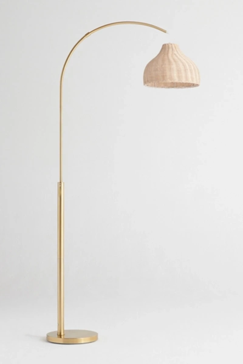 Brightech Lark LED Marble Base Arc Floor Lamp