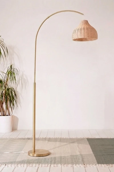 Brightech Lark LED Marble Base Arc Floor Lamp