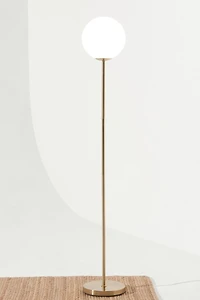 Brightech Luna LED Frosted Globe Shade Floor Lamp