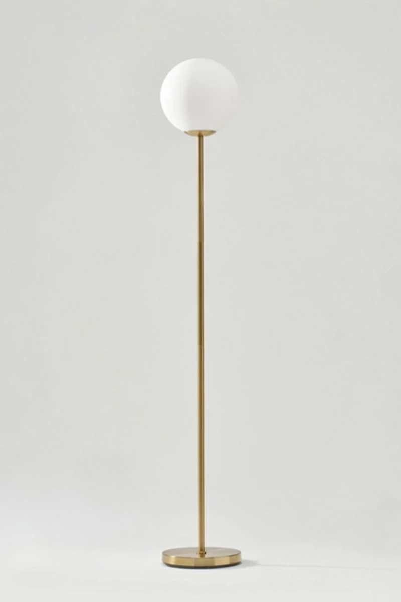 Brightech Luna LED Frosted Globe Shade Floor Lamp