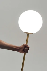 Brightech Luna LED Frosted Globe Shade Floor Lamp