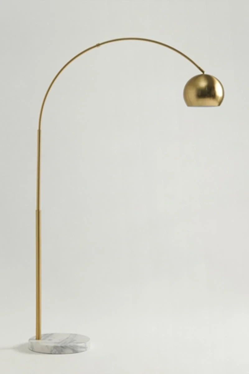 Brightech Olivia LED Marble Base Arc Floor Lamp