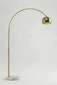 Brightech Olivia LED Marble Base Arc Floor Lamp