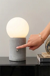 Brightech Kai LED Frosted Globe Shade Table Lamp