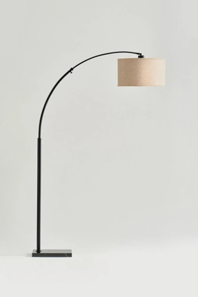 Brightech Logan LED Marble Base Arc Floor Lamp