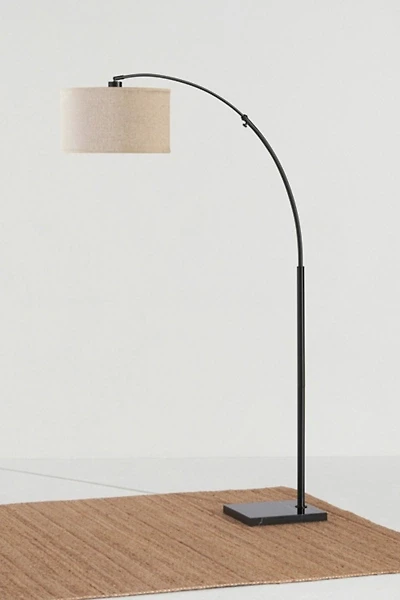 Brightech Logan LED Marble Base Arc Floor Lamp