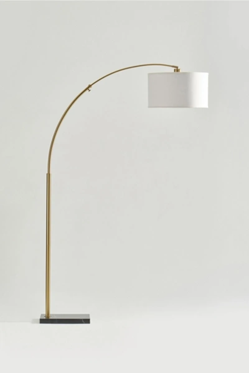 Brightech Logan LED Marble Base Arc Floor Lamp