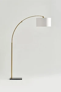 Brightech Logan LED Marble Base Arc Floor Lamp