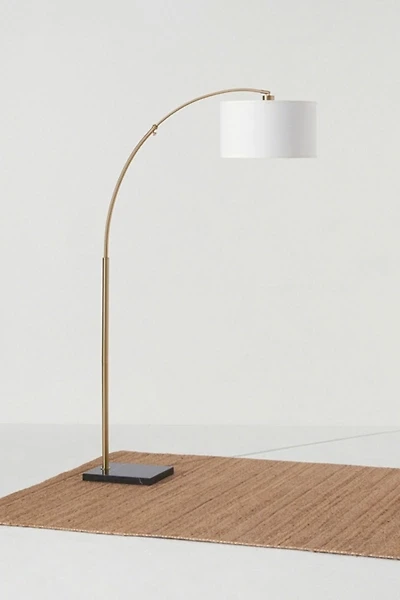 Brightech Logan LED Marble Base Arc Floor Lamp