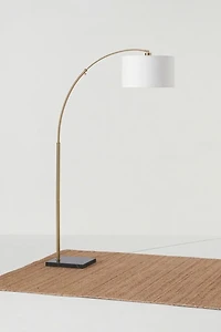 Brightech Logan LED Marble Base Arc Floor Lamp
