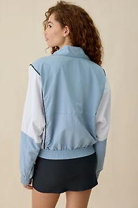 AFRM Virgo Colorblock Cropped Half-Zip Windbreaker
