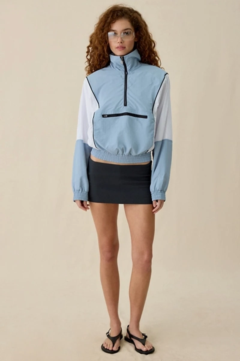 AFRM Virgo Colorblock Cropped Half-Zip Windbreaker