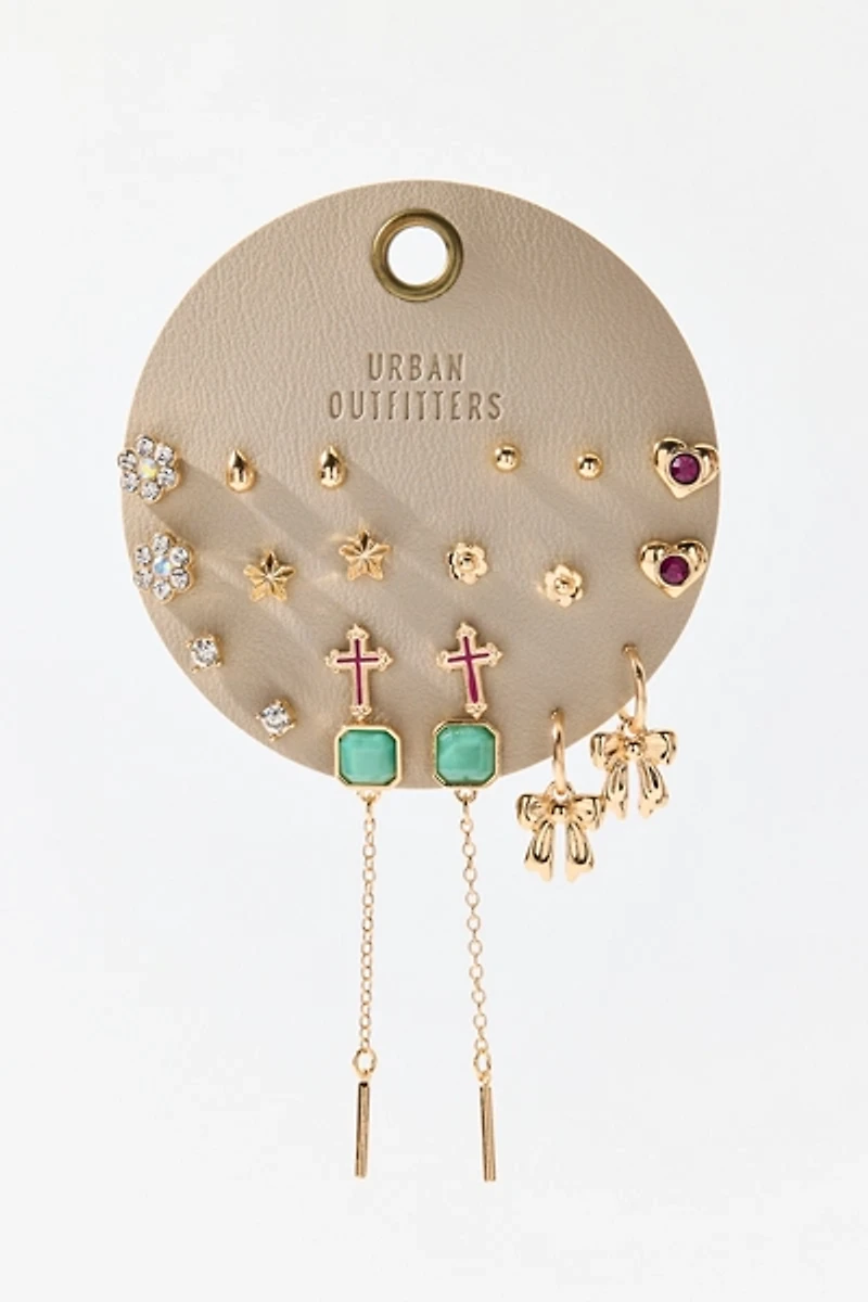 Juliet Faceted Gem Multi Earrings Set