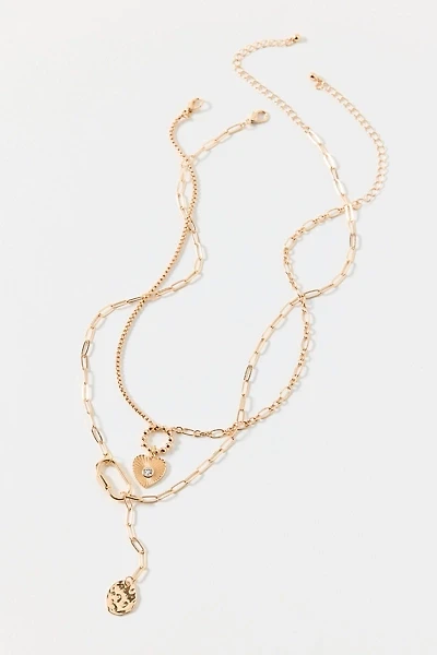 Faith Pendant Lariat Layering Necklaces Set
