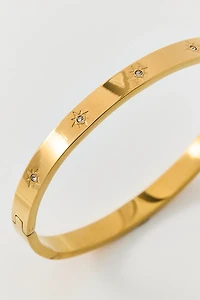 Shelia Star Engraved Waterproof Bangle Bracelet