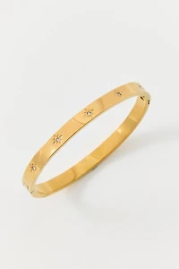 Shelia Star Engraved Waterproof Bangle Bracelet