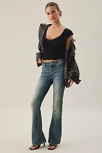 Kimchi Blue Only You Flutter Sleeve Lace Trim Pointelle Tee