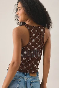 Kimchi Blue Kiki Sequin Embellished Mesh Vest Top