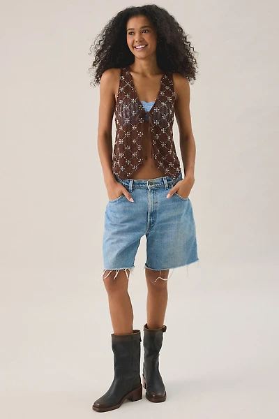 Kimchi Blue Kiki Sequin Embellished Mesh Vest Top