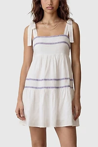 Modenaire Sleeveless Tiered Mini Dress