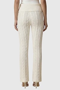 Modenaire Cable Ribbed Waistband Pull On Pants