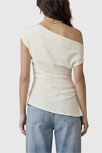 Modenaire Asymmetric One Shoulder Draped Top