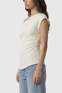 Modenaire Asymmetric One Shoulder Draped Top